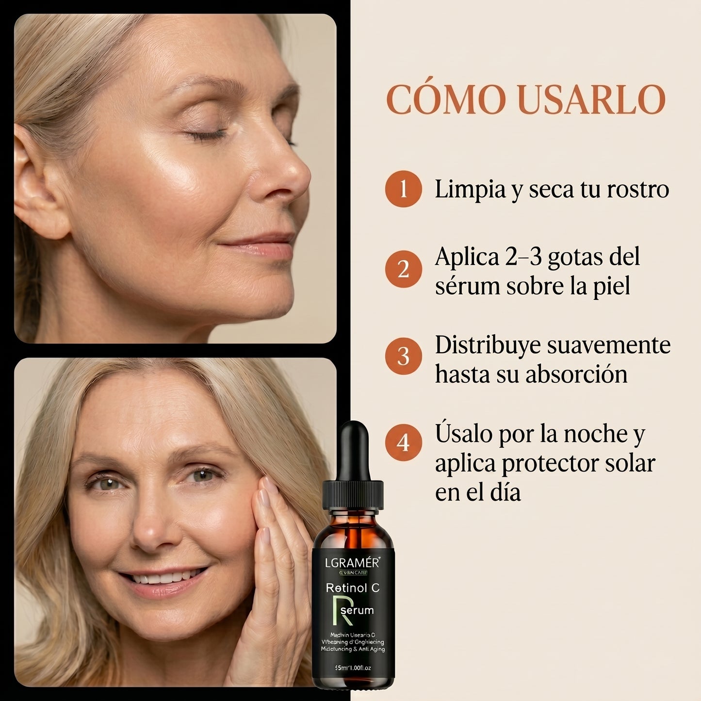 Sérum con Retinol - Reduce Arrugas y Reafirma tu Piel